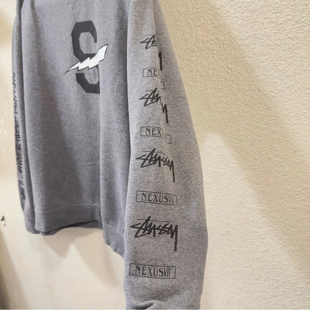 Stussy Gray Crewneck Sweater